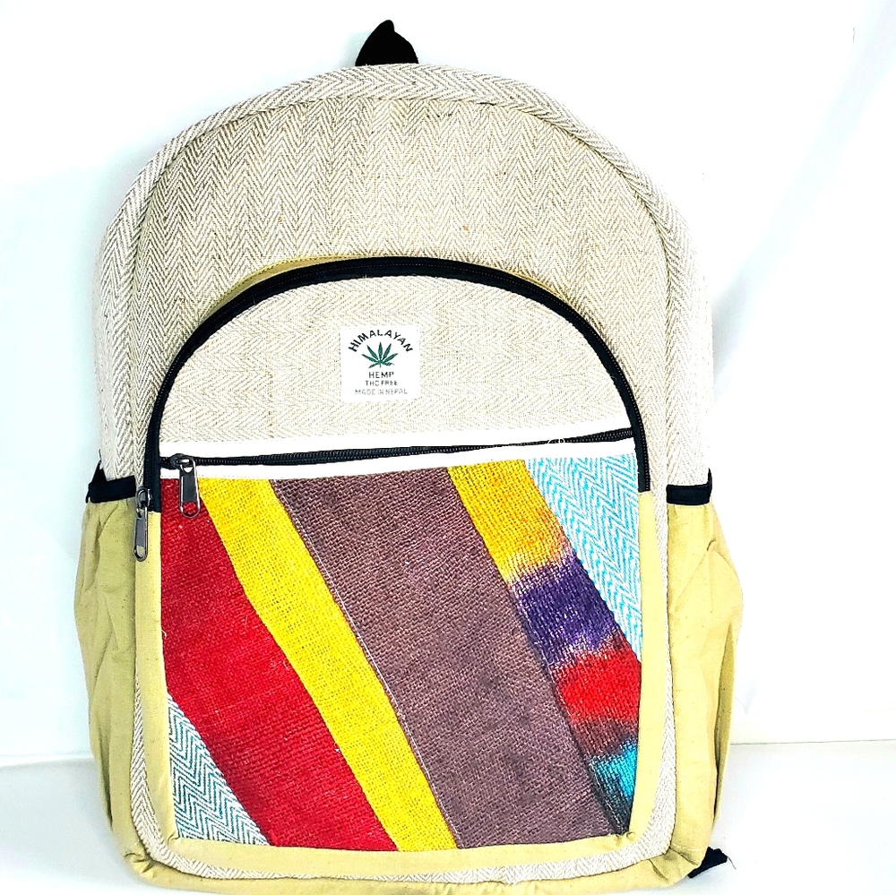 Moving sale final price NWOT Handmade Hemp & Cotton Patchwork Back…